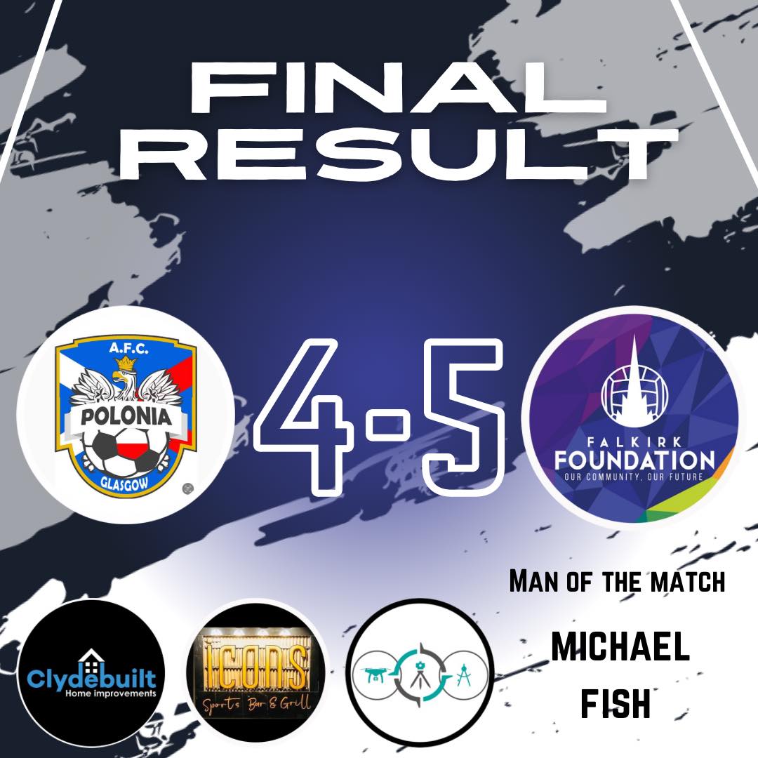 FalkirkAFC's tweet photo. Polonia Glasgow v Falkirk AFC
@FCSAFL league game 
FT 4-5 

⚽️ @LucasFord29 
⚽️ Willie Wells 
⚽️ Paul McKendry
⚽️ @max82973071 
⚽️Robert McPake https://t.co/Hzpe6keWJu
