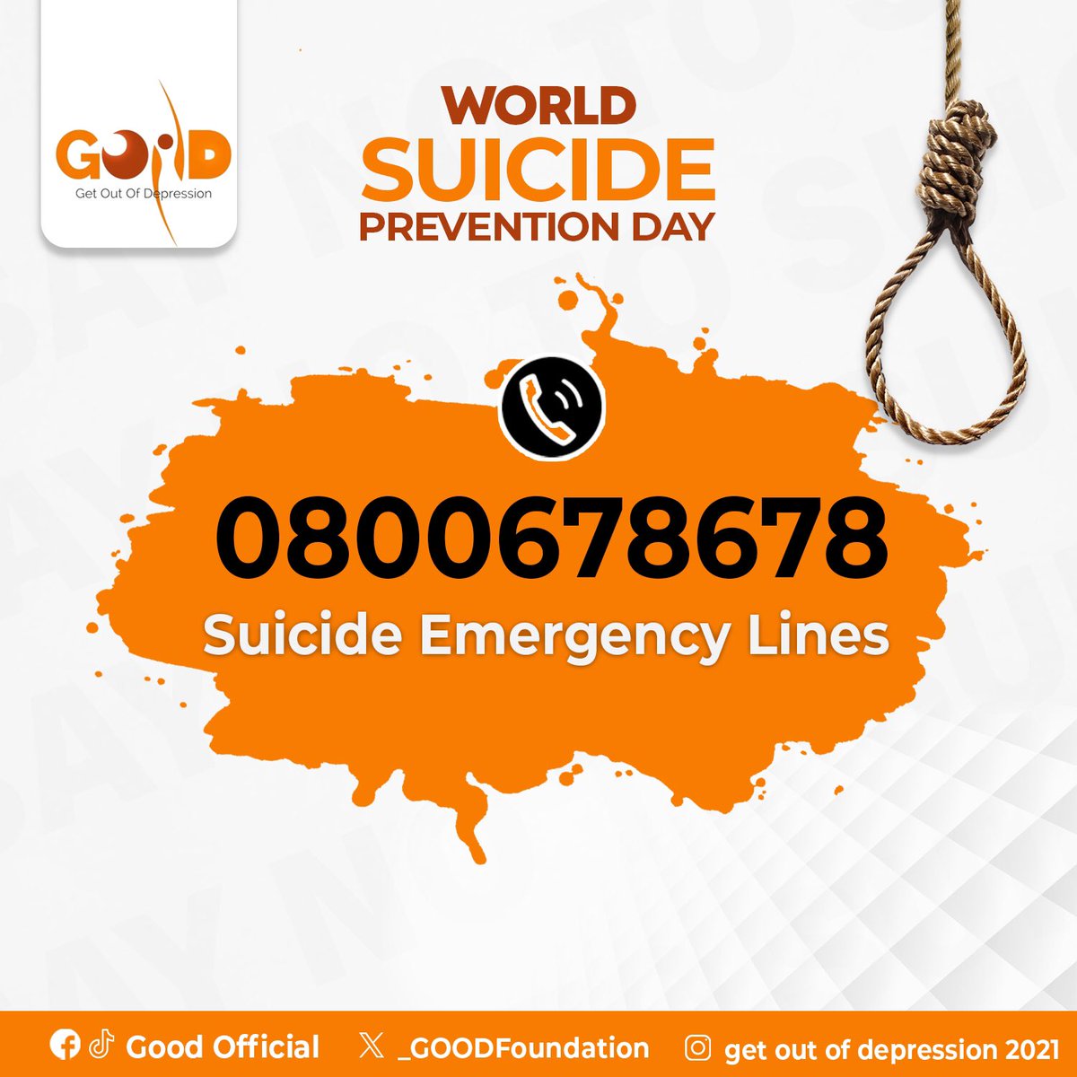 appiatewaa's tweet photo. Break the stigma. Let’s talk openly about mental health.
Asking for help is a sign of strength. We are here for you.
#endsuicide
#youmatter
#mentalhealthmatters
#endmentalstigma
#getoutofdepression https://t.co/2NlMeMimbR
