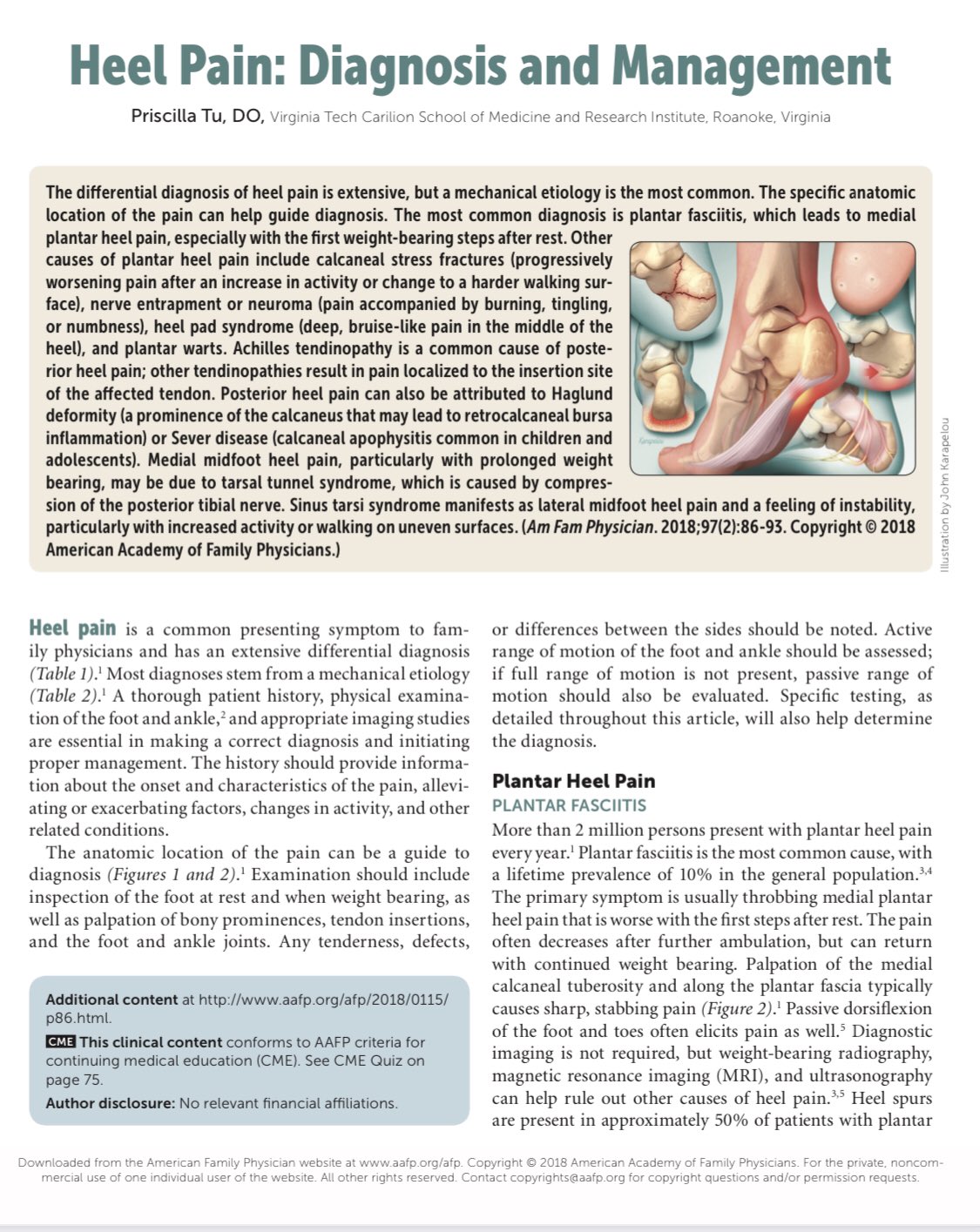 Plantar fasciitis shop aafp