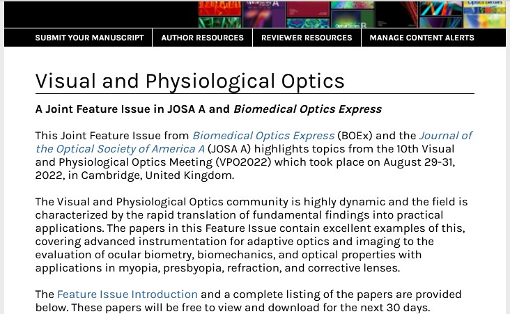 Now available: read and download papers at the <a href="/VPOptics/">VPO25 5th Mopane, South Africa</a> feature issue. Nice paper compilation on the #optics of the #eye and applications!
<a href="/OpticaWorldwide/">Optica</a> 
opg.optica.org/josaa/virtual_…