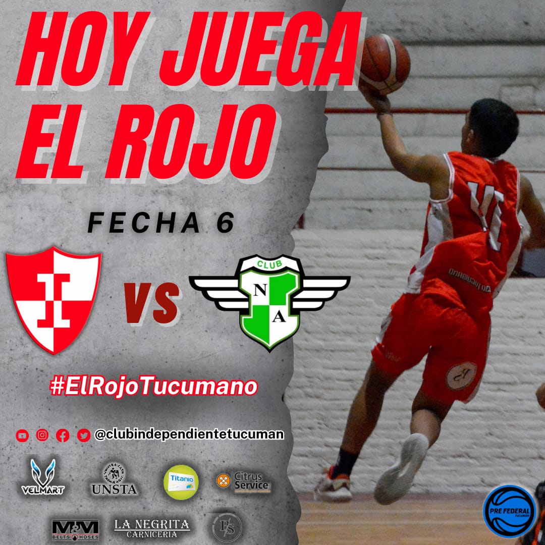 CAITucuman's tweet photo. #PreFederal | HOY JUEGA EL ROJO 🏀👹

Por la sexta fecha del Torneo Pre Federal, el Rojo recibirá a Nicolás Avellaneda

🆚️ Nicolás Avellaneda 
📅 Domingo 10/09
🕣  20:00 Hs
🏟 Estadio "El Martillo"
🏆 Torneo Pre Federal https://t.co/wlqHSh7fci
