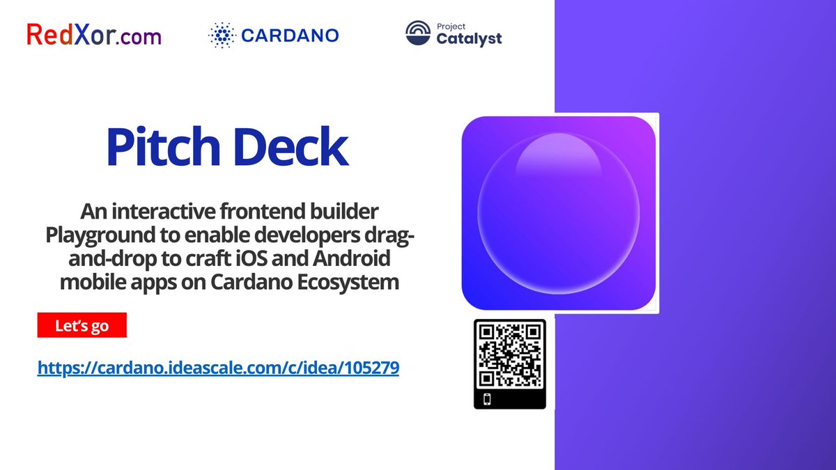<a href="/redxorhub/">Redxorhub</a> is a #ProjectCatalyst #Fund10 that supports Front-end Devs #Cardano in building UI for Mobile Apps using the 'DRAG &amp; DROP' tool. We look forward to receiving support from #CardanoCommunity . Sincerely grateful!
Youtube: youtube.com/watch?v=8qit9W…