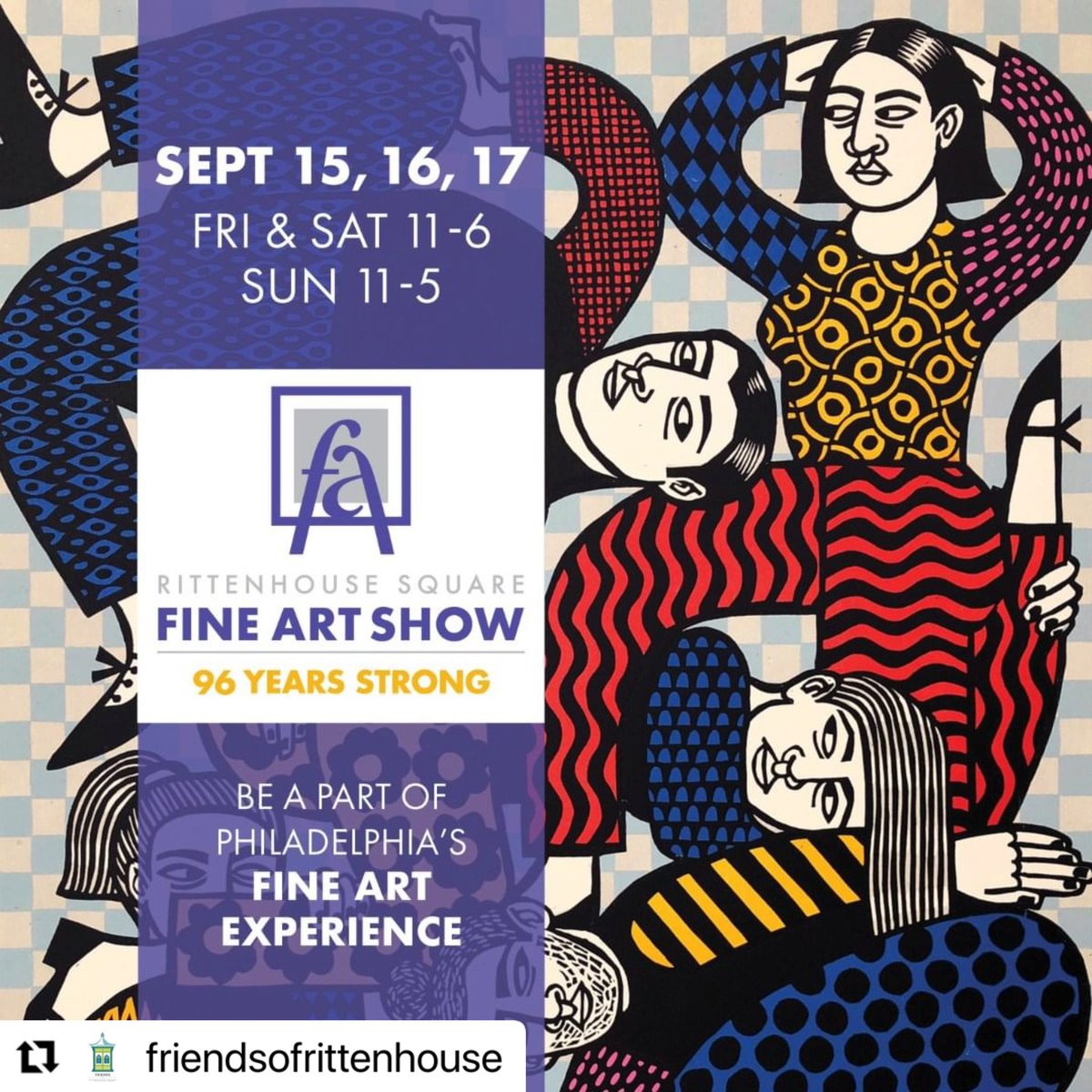 The Rittenhouse Square Fine Art Show (RSFAS, @rittenhousesquareart ) returns to the Square.
WHEN: September 15, 16 & 17
WHERE: Rittenhouse Square
📸@rittenhousesquareart

#rittenhousesquareart #rsfas #rittenhousesquare #outdoorart #philadelphia #phillyartshow #artshow