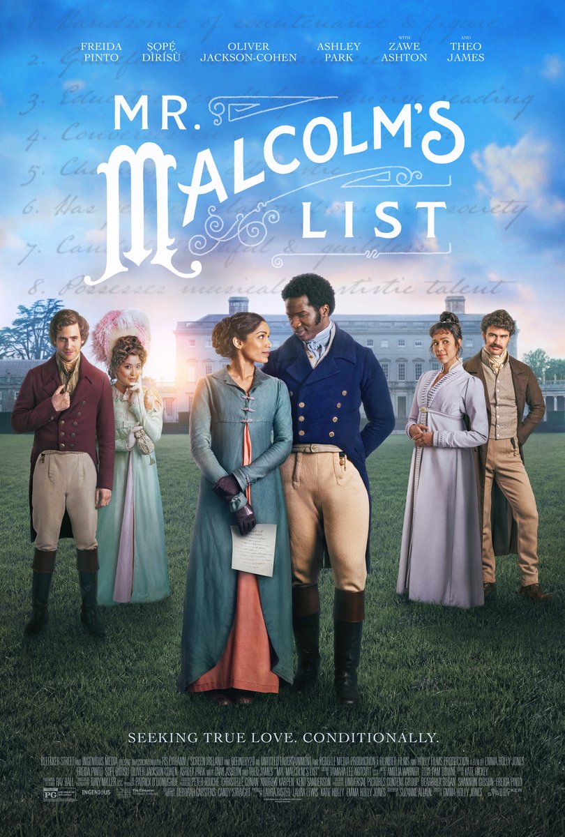 I watched  #MrMalcolmsList this weekend. It's so cute. I'm sure ppl will compare it to Bridgeton, but I think this one is more tastefully done. It captures the Austen vibes better than Netflix's Persuasion t b h. I said what I said.