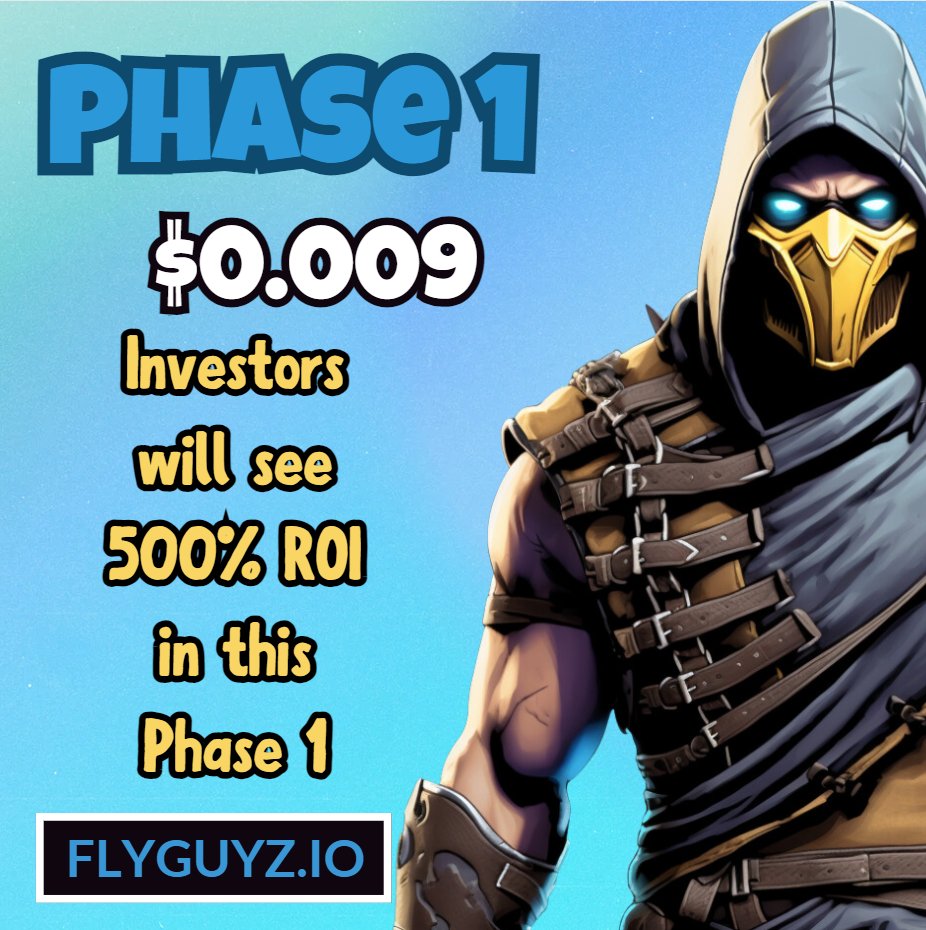 #FLYY 🚀 Phase 1 $FLYY💰 $375K Raised ✅ 70% SOLD OUT!📈 500% ROI Potential🔥 Gang in➡️ dashboard.flyguyz.io // #FLYY