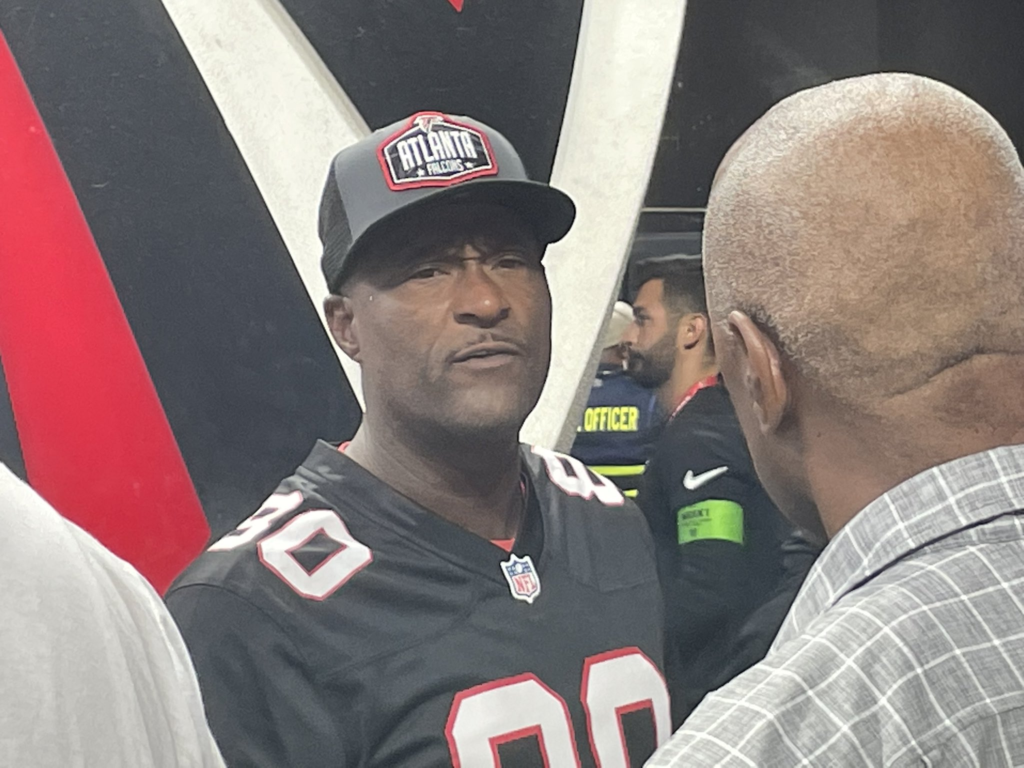 Greg Auman on X: 'With Falcons back in all-black for today's opener,  receiver Andre Rison is here and wearing his old 80.   / X