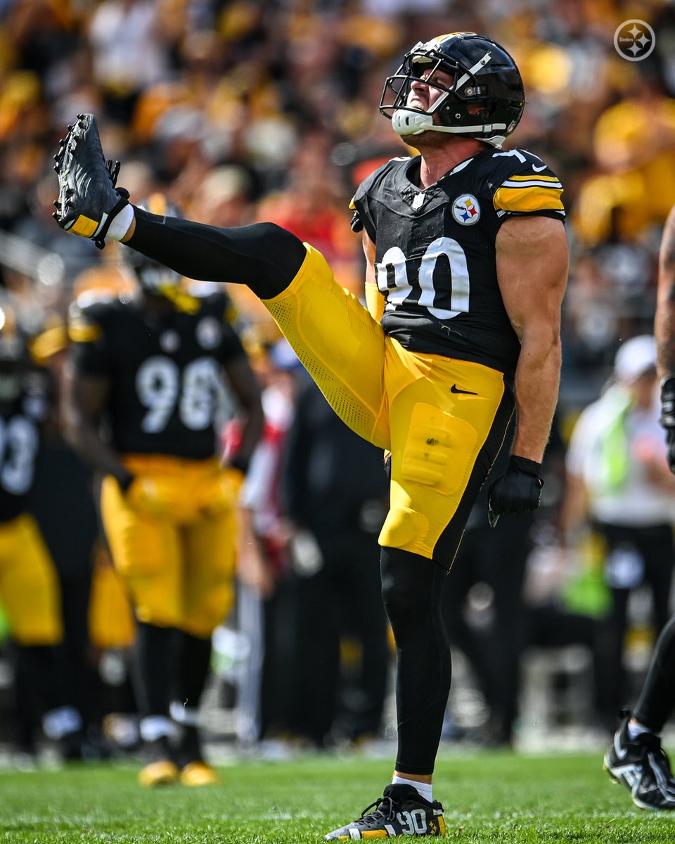 T.J. Watt is now tied with James Harrison for the most sacks in #Steelers history with 80.5.