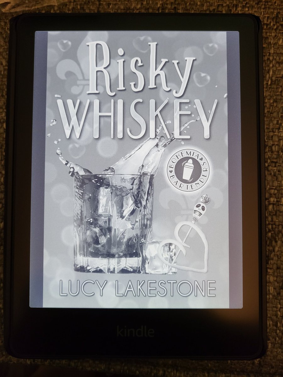 leiandra's tweet photo. The very first book I'm reading on my brand new birthday present Kindle paperwhite? "Risky Whiskey" by @lucylakestone 

Made it to Chapter 14 before I put it down for a power nap. https://t.co/Z6S4dxGxin