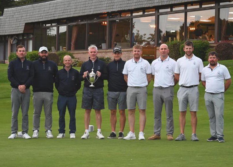 Mens Scratch Team Abercromby Cup Final winners 2023 🏆 

A well contested final ended in a 4-4 draw against @Crudenbaygolf. David Morrison won a sudden death play off on the 2nd extra hole. 

Great sportsmanship and golf shown throughout.

Thanks again @duffhouseroyal ⛳️