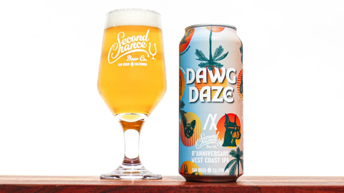 The #SDBeer of the Week is Dawg Daze, an '8th Anniversary #IPA' from #CarmelMountain's @2ndChanceBeerCo that bucks the imperial celebratory #beer trend, coming in at just 6% ABV. | bit.ly/SDBN230908

#sdbeernews #sandiego #craftbeer #drinklocal #sdbrewers #happyanniversary