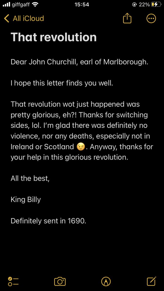 Apropos of some wild developments in historical conspiracy theories of late, I’ve just made this discovery of contemporary evidence which shows, plainly, that the 1688-9 revolution was glorious. The hand really is exceptional; no palaeography needed. #ScottishHistory #nichepatter