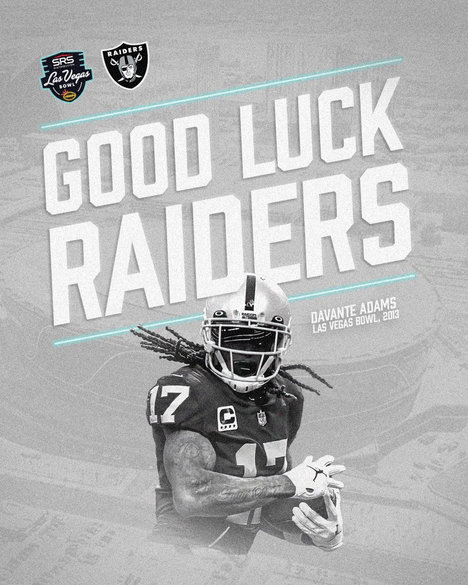 LasVegasBowl's tweet photo. Best of luck to the @Raiders this season! 🤝🏈 

#OneVegas | #RaiderNation | #LVBowl https://t.co/SCYXHwwO4y