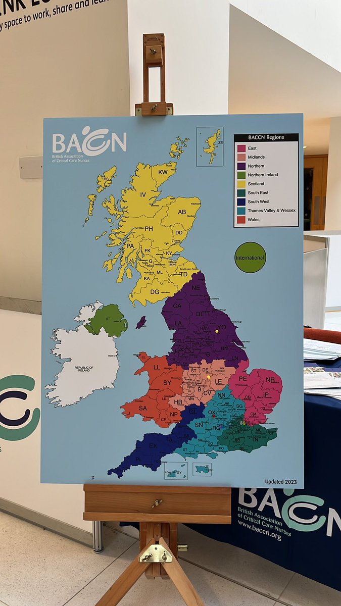 We have our famous @BACCNUK #baccnconf2023 map!! Make sure you pop and see us and let us know how far you have come to meet us