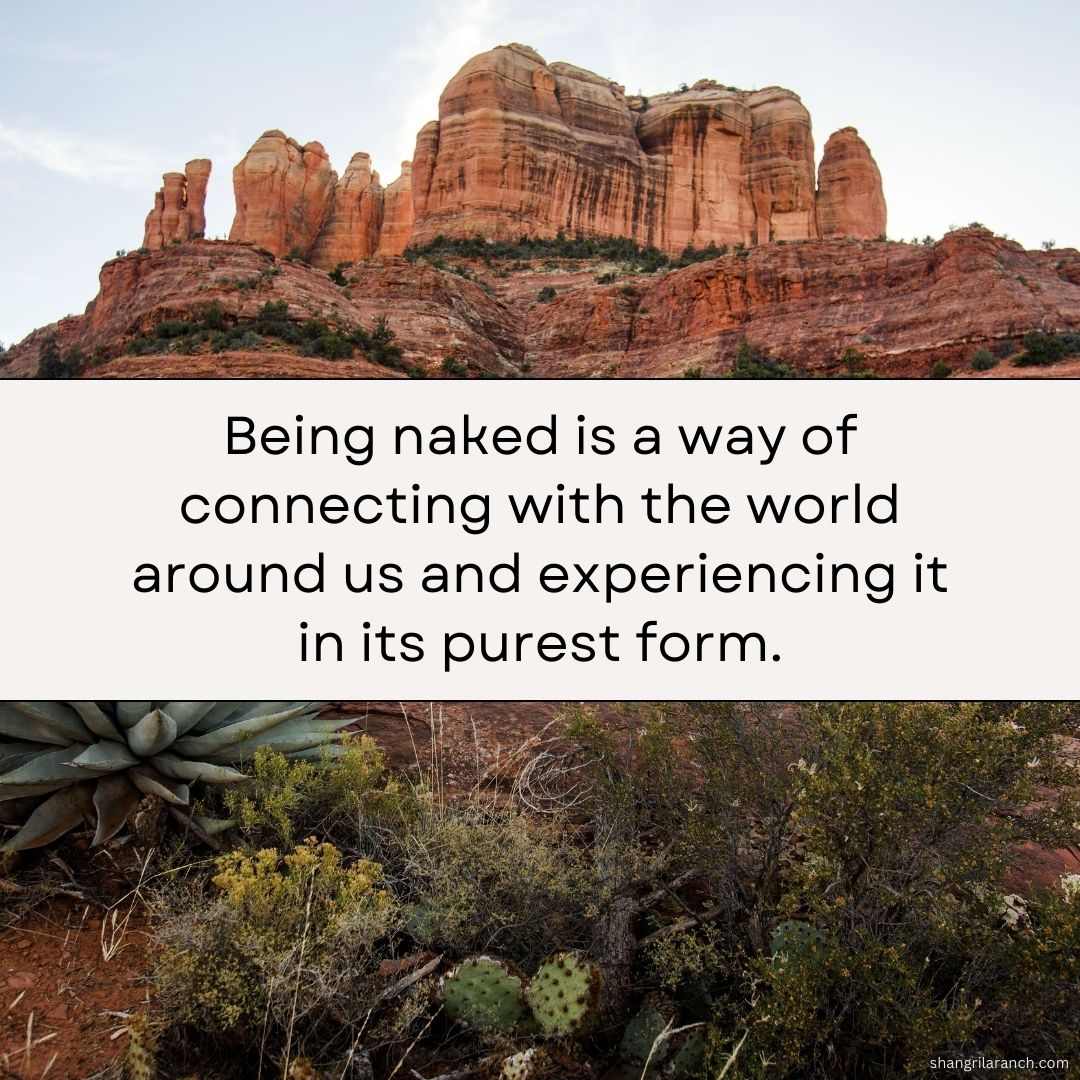 Being naked connects us with our world in the purest form. 🌍🌿 Experience the raw beauty of life. #NakedConnection #OneWithNature #NakedWonders😇🌺 shangrilaranch.com