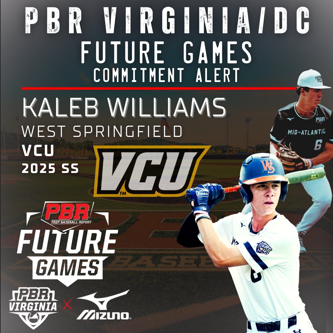 🚨 #PBRFG23 Commitment Alert 🚨

West Springfield SS Kaleb Williams makes his commitment to the Rams. VCU grabs the #TeamMidAtlantic infielder after a big showing at Future Games. 

👀 the full profile ⬇️
loom.ly/MR1lDIA

<a href="/prepbaseball/">Prep Baseball</a> 

#PBRIsThere