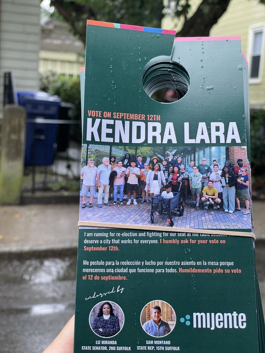 Get out the vote for <a href="/CllrKendraLara/">Kendra Lara</a>! The other candidates can’t touch Kendra’s rock solid record on working people’s issues. She also went above and beyond supporting <a href="/FinebergTenants/">Fineberg Tenants Union</a> when we asked for help. There is no question, we must defend Kendra Lara in Boston City Council