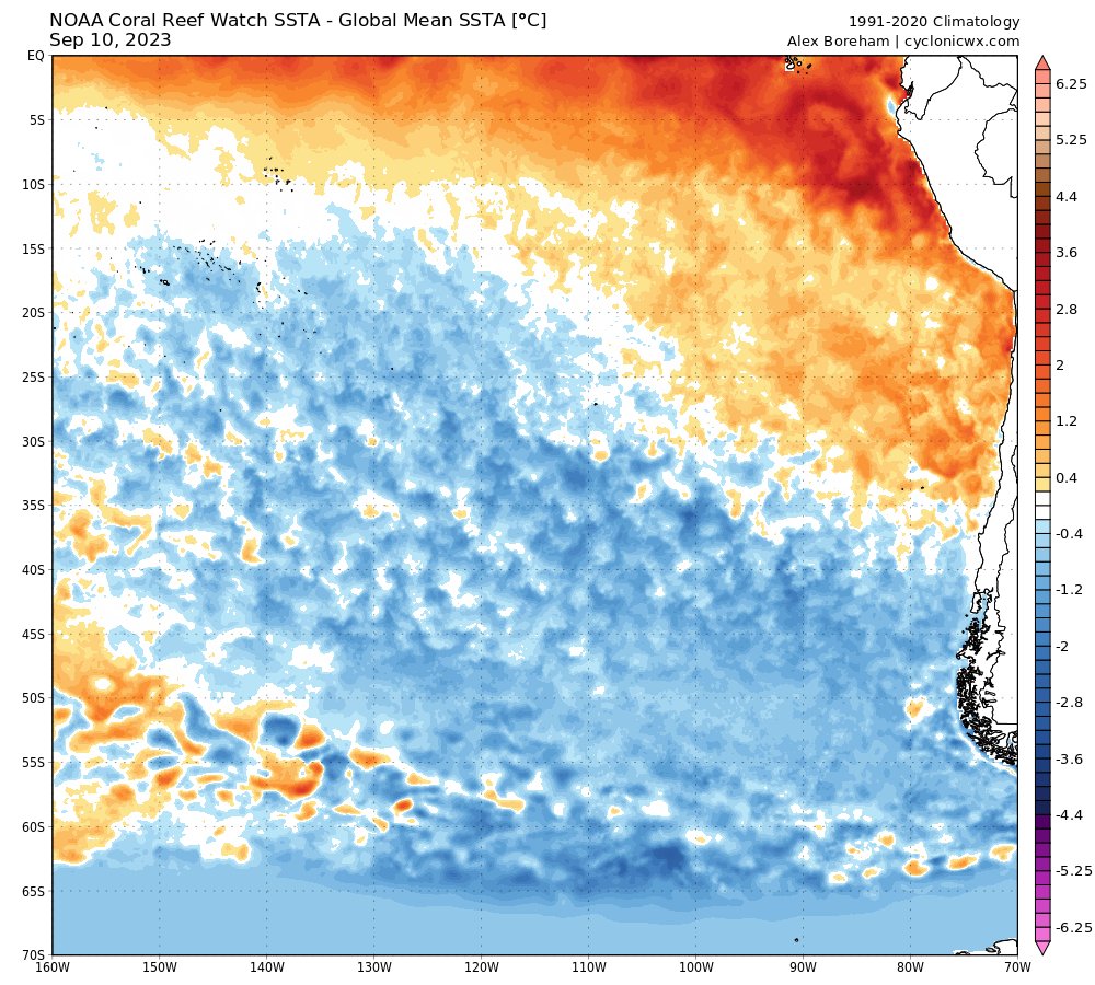 Arturoleo2009's tweet image. Los 4 modelos de los cuales como mostraría una la presencia del #APSO, la cuál ayudado a mitigar la temperatura en el mar, pero aún nos muestra la calidez en la superficie del mar, nada está dicho aún, ya que se estaría esperando una nueva onda Kelvin en las próximas semanas.