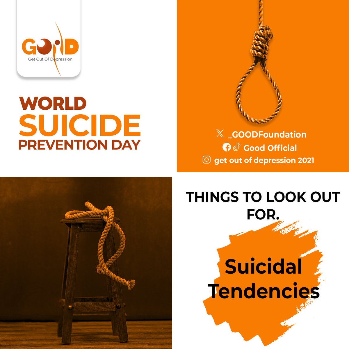 _GOODFoundation's tweet photo. #endsuicide
#youmatter
#mentalhealthmatters
#endmentalstigma
#getoutofdepression https://t.co/1q60aCbIEn