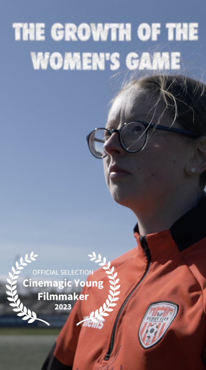 rosswilders5's tweet photo. Delighted to announce that my short documentary, The Growth of the Women's Game, will screen at the Queens' Film Theatre next month as part of the Cinemagic Film Festival Young Filmmaker Competition!

The film will compete in the Best Short Documentary category. https://t.co/em4V7XVmhj