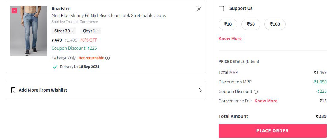 dealztrendz's tweet photo. Myntra Loot : Get Flat 85% Off On MRP

1) Apply 85% Code ➡️ NORETURN85

2) Apply 8% Off Code (Specific Accounts) ➡️ CAMPUSTRIBE

https://t.co/cThTyD1gdB

Men : https://t.co/L1nVSeUXnb
T-shirts : https://t.co/8ijySfBsp5
Shirts : https://t.co/T1XOKoshBz
Kurta : https://t.co/ubDsHISJKN
Kurta Set : https://t.co/yY5DE1n2nA
Trousers : https://t.co/xew2qK22dT
Jeans : https://t.co/BWzUonRGRL
Tracksuits : https://t.co/lWLc32YO32

Women : https://t.co/qqkKzruRSw
Dresses : https://t.co/MVniacNMkp
Tops : https://t.co/Tbmiov0MOq
T-shirts : https://t.co/hVlt4wsT0H
Jeans : https://t.co/Yq8uXWW3On
Trousers : https://t.co/Na0JgA3Kht
Kurta Set : https://t.co/Rsbsail6VK

Boys : https://t.co/4q6tPulBbj
Girls : https://t.co/Y17Y7Z9RDN

Note ➡️ After Applying Coupon, Items are Non -returnable ,Only Exchange Available