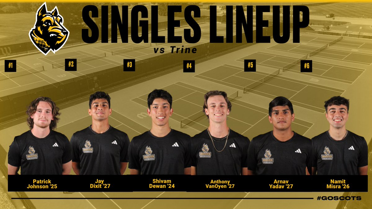 The starters for the day! #GoScots #Wooster #WoosterTennis