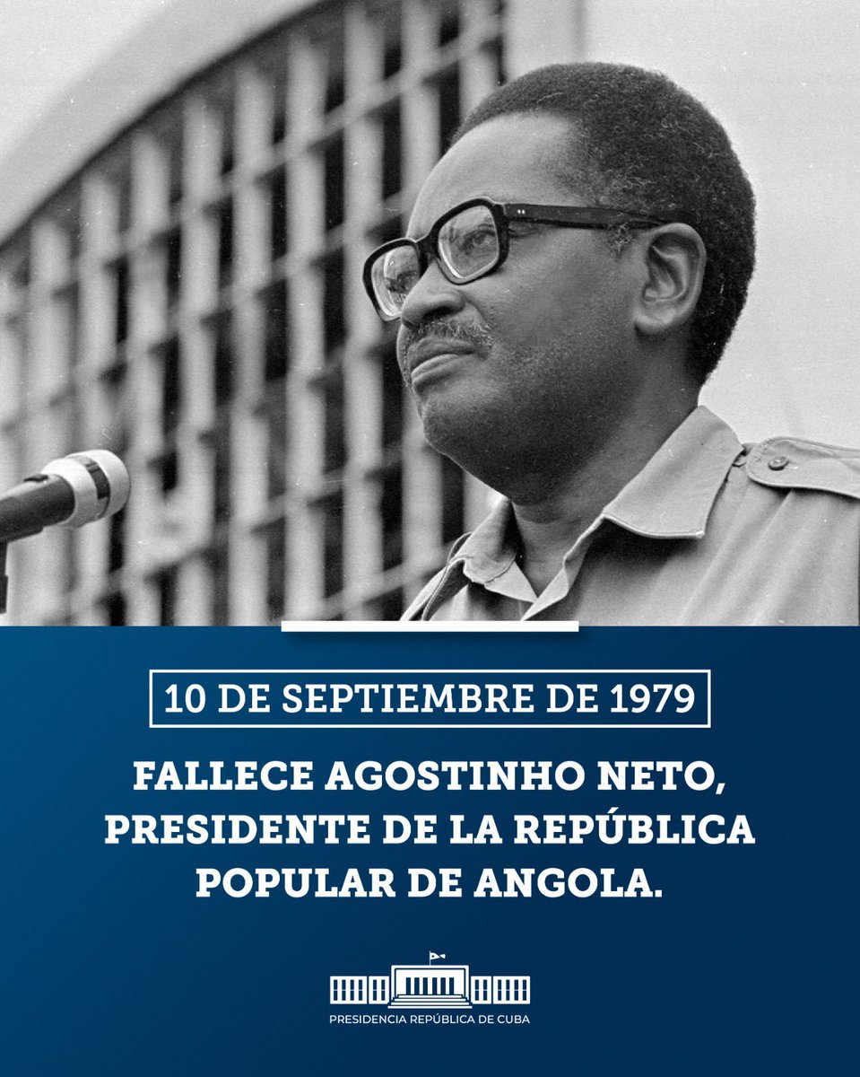 Recordamos hoy al admirable Dr. Agostinho Neto, quien falleciera este día de 1979, después de dedicar hasta sus últimas energías a su amada #Angola. Allí lo conocimos mejor hace poco, recorriendo su memorial y compartiendo con los herederos de su legado político. A luta continua.