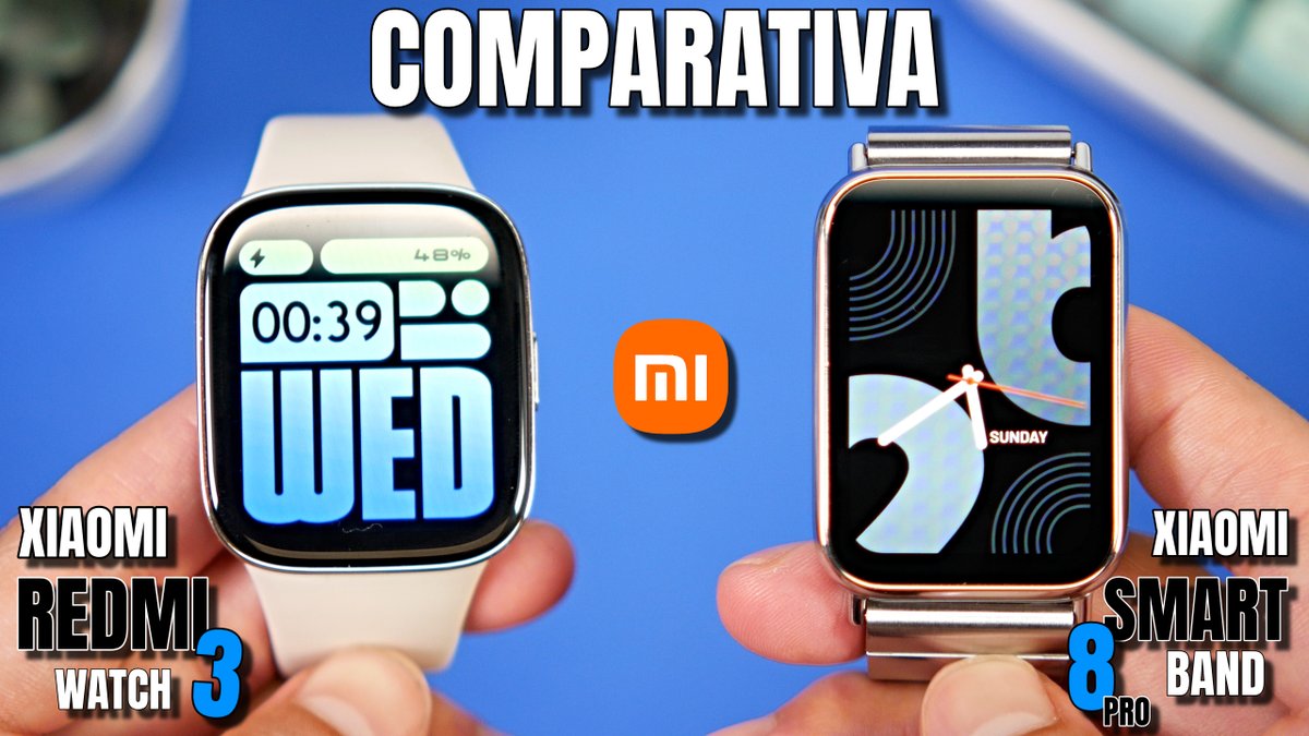 En este vídeo comparo a la nueva SMART BAND 8 PRO de Xiaomi frente al REDMI Watch 3 ¡Ambos dispositivos cuestan menos de 80€ y son muy buenos!
Ya en el canal: youtu.be/HyrB_aDDDGo?si…

¿Con cual te quedas tu?