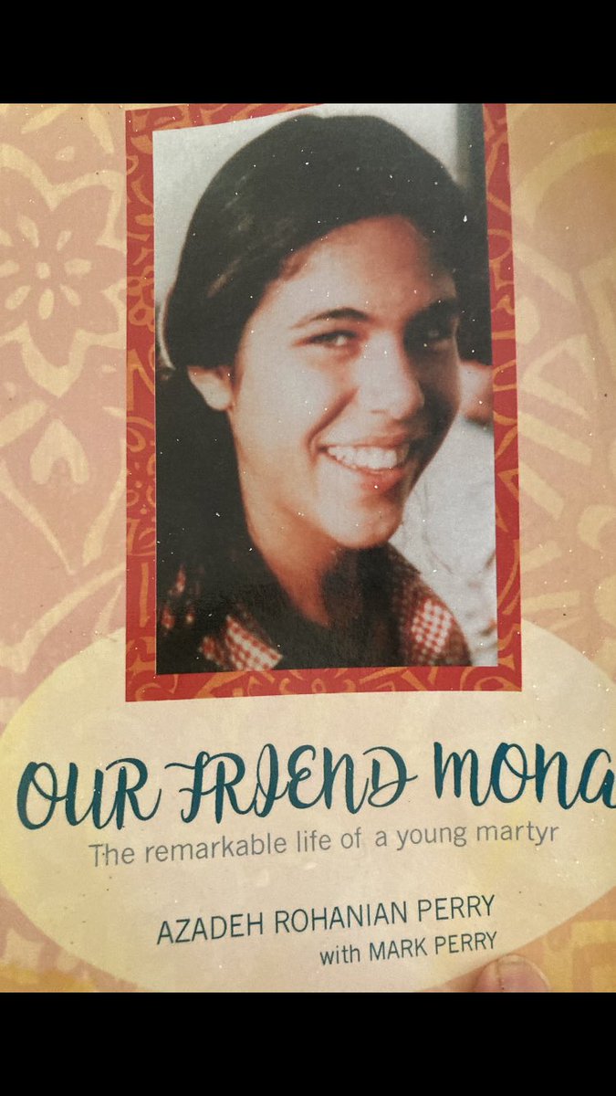 omid9's tweet photo. I started reading this wonderful book and just realised that today Sept 10th is the birthday of Mona Mahmoudnizhad. Had she lived she would’ve been 57.
Known as “The Angel of Shiraz” for her humanitarian work in orphanages, she was hanged aged just 16 along with 9 other women on June 18th 1983 (see pinned tweet) just for being a Bahá’í.
Most Iranians are now aware of her story. And what the regime were doing so shamefully to Bahá’ís back in the 1980s they are doing now to anyone who questions them. Hence the #OurStoryIsOne campaign.
As a certain Mr. Samandari once said - prophetically - to Mona’s mother a few weeks after she was born: “Nurture this babe well with your own milk. One day she will cause the world to cry out!”
She did. And we continue to cry out in her name.