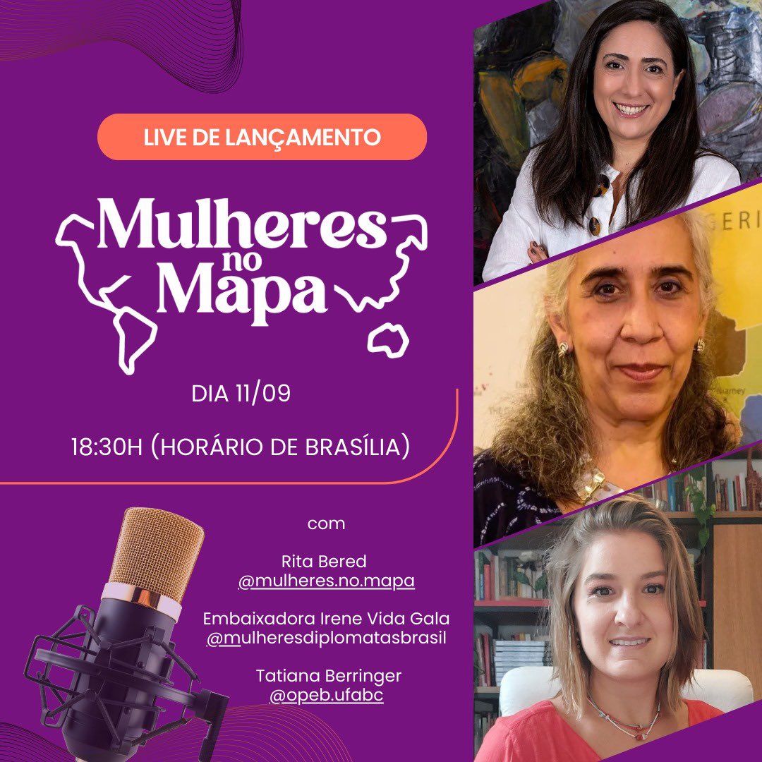 A <a href="/AMDB_oficial/">AMDB #ParidadenaDiplomacia</a> convida para a live de lançamento do podcast