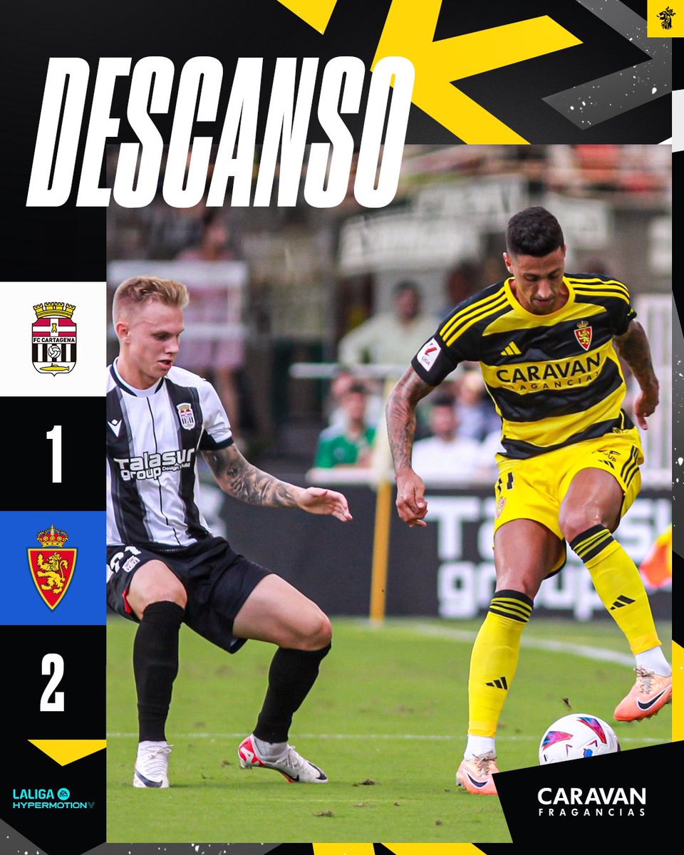 RealZaragoza's tweet photo. ⏸️ 𝗗𝗘𝗦𝗖𝗔𝗡𝗦𝗢 en Cartagena

💪 Primera mitad con ventaja en el marcador 

#CartagenaRealZaragoza   
#DefendiendoAlLeón 🦁 https://t.co/BdIA5GOZHs