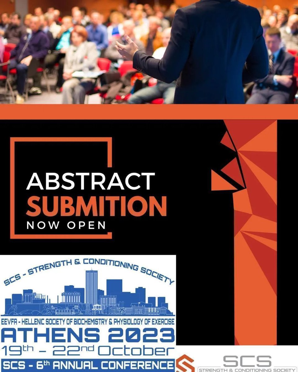 🚨Last week for abstract submission🚨

If you have not submitted yet your abstract, don't wait any longer and send it before September 15.

All accepted abstracts will be published in the <a href="/Sports_MDPI/">Sports</a> IF: 2.7

More ℹ️👇🏼

scs.academy/scs-annual-mee…