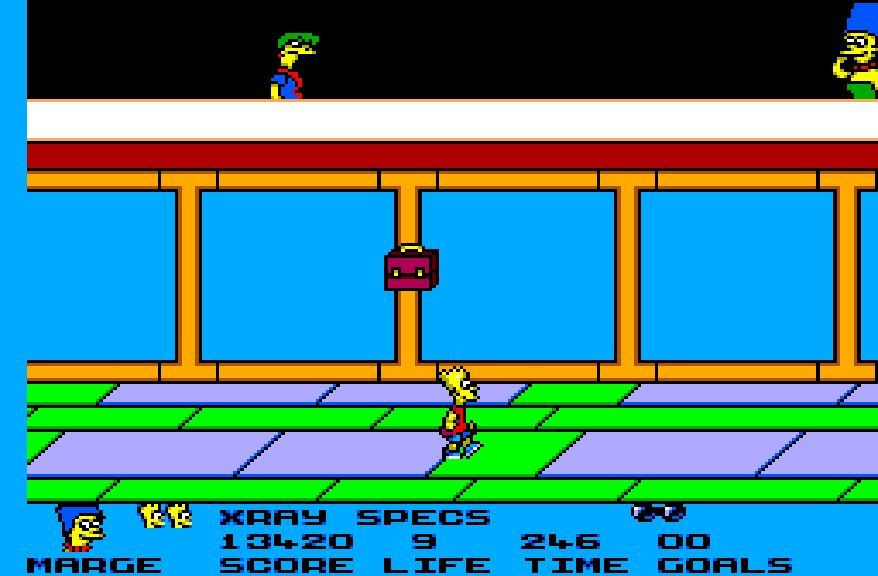 BuscandoElWarp's tweet photo. El juego del día: #TS_BartVSTheSpaceMutants (#MasterSystem)
Creador: #FlyingEdge 1992
Los aliens han invadido Sprigfield, Bart es el único que sabe de su plan secreto, con gafas de Rayos-x debe impedir que recolecten artículos con los que los aliens pueden crear su arma secreta. https://t.co/A0B3P3veus