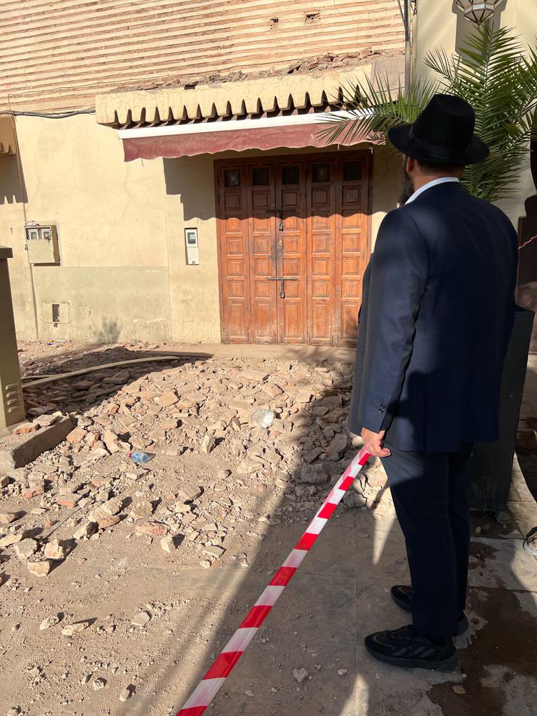 The damage is devastating in the ancient Jewish quarter in Marrakech.