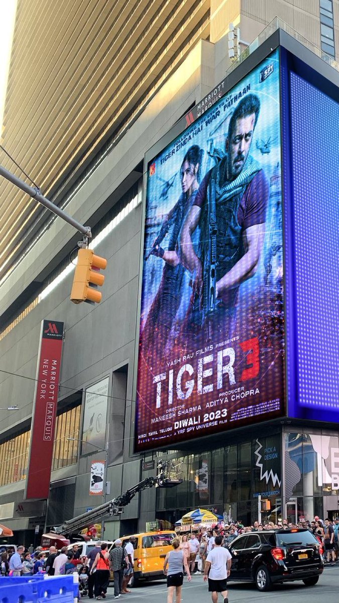 Being_Abhi_23's tweet photo. Overseas promotion kick started #Tiger3 poster in Times Square #NYC_Times_Square #SalmanKhan𓃵 @yrf https://t.co/LmBeKFYkqw