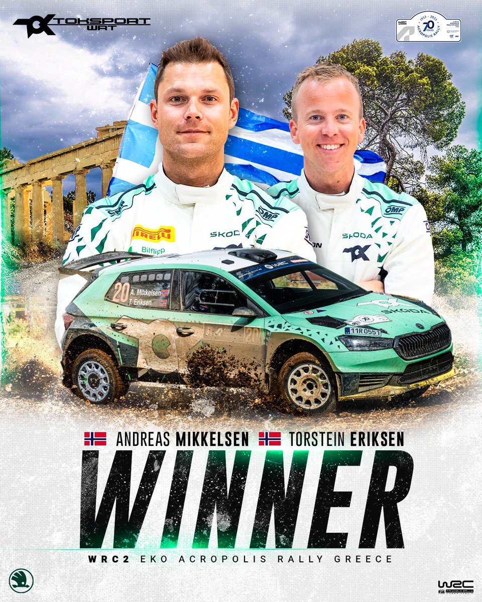 toksportwrt's tweet photo. ๐ฅ๐ฅ from the #AcropolisRally after master driving from our crews ๐
#ToksportWRT #SkodaFabiaRSRally2 #SkodaMotorsport #EvolutionOfSuccess #WRC https://t.co/0asMC5vJ4E