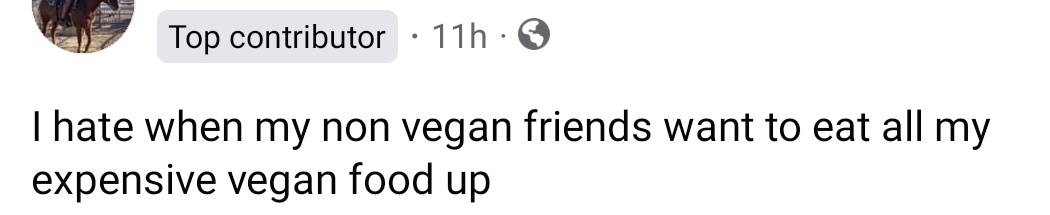 Never ever have I met a carnivore that prefers vegan food