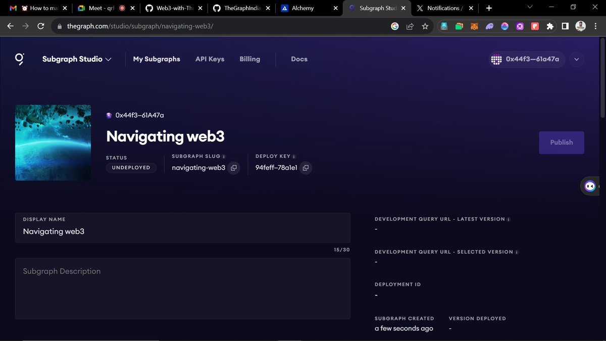 SonigaraAval's tweet photo. Session 3 Navigating Web3 with The Graph India
Amazing hands-on Session by @vkpatva sir and got to know a lot about @graphprotocol and how to create a subgraph.
It was great connecting with @Charchit_WEB3 @DevGasian @AnuradhaNaidu4 and everyone
#Web3WithGraphIndia #GraphIndia https://t.co/6mnf6j7hCo