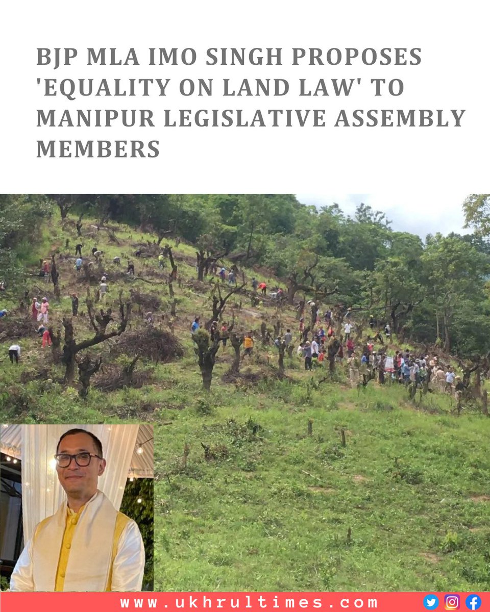 ukhrultimes's tweet photo. #Manipur: In a significant development within the Manipur Legislative Assembly, #BJP MLA Rajkumar Imo Singh, representing #Sagolband, has penned an impassioned letter to his fellow legislators. The letter, dated September 10, 2023, addresses the long-standing issue of #land ownership and inequality between the valley and hill areas of Manipur. Singh's call to action, where he seeks #unity among the members of the #ManipurLegislativeAssembly to amend the #ManipurLandRevenue and #LandReformsAct, making it applicable to the entire state. He argues that this move will benefit all #indigenous people and protect against #illegal settlements while ensuring proper revenue records for the state. #LandOwnership #LandLaws

Must read | https://t.co/hrJx3bfHJO