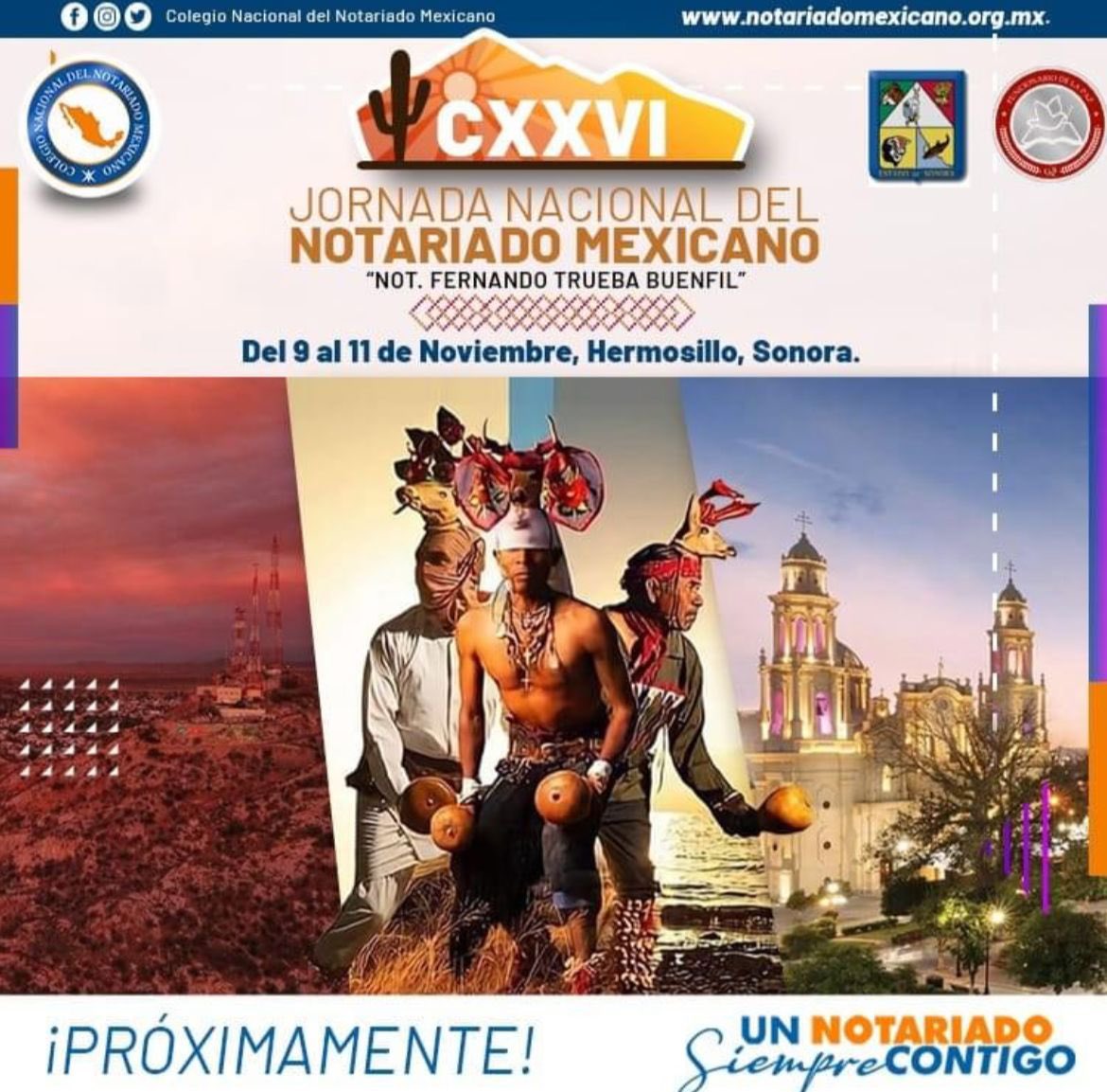 notariossonora's tweet photo. 🌵☀️📜 Jornada Nacional del #NotariadoMexicano en Hermosillo Sonora del 9 al 11 Noviembre 2023
🔖No faltes al evento más importante del gremio notarial sonorense en 24 años.
📞6622122723
📜#NotariosSonora #NotariosdeSonora
#CXXVIJornadaNacional
#126JornadaNacional @gobiernosonora https://t.co/UYhXNAoyzL