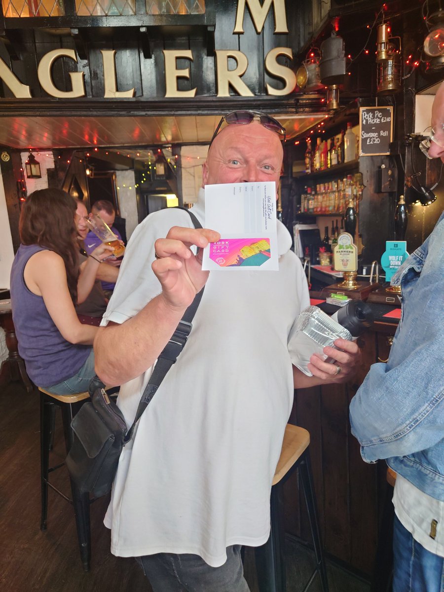 We have a happy, if camera shy, winner of our York gift card. Congratulations to John. <a href="/theyorkbid/">The York BID</a>