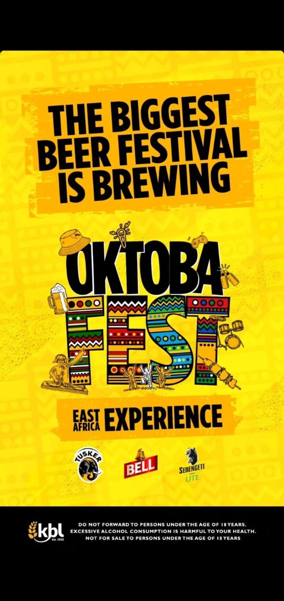 MelvinKirisha's tweet photo. It's that time again folks.
@TuskerLager  brings your the legendary #TuskerOktobafest, this time it's bigger, better and more and more entertaining.
Get yourselves ready for an entertaining #OktobafestEastAfrica Experience. https://t.co/c7GeobWyBK