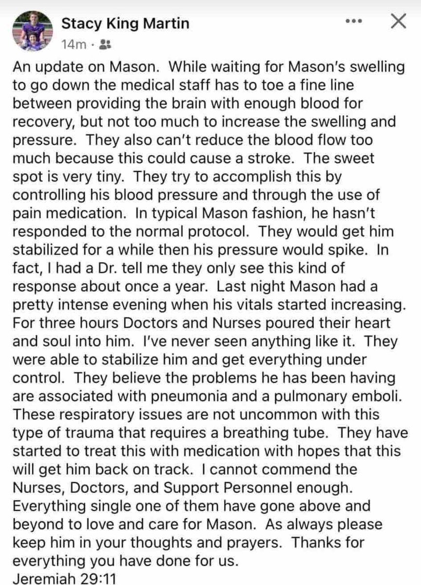KC_GremlinFball's tweet image. Update on Mason 🙏🙏 #MasonStrong