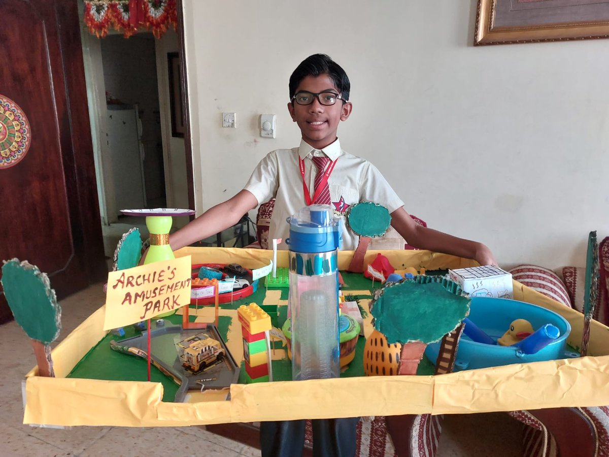 AyiarAnsh's tweet photo. “Parks are where memories are made and laughter never ends.” Welcome To Archie's Amusement Park Of My Imaginations. #maths Model. #models  #AmusementPark @AbhilashaTochi @ShiningStarSchl 

Video:- https://t.co/hrY5jTFk0X https://t.co/iQEehFWWlL