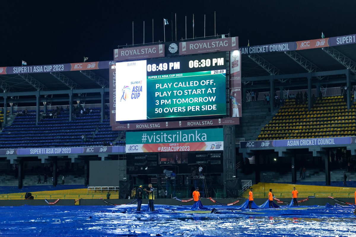 Ticket-holders for today's game will be able to utilise their tickets for the reserve day.  

#AsiaCup2023