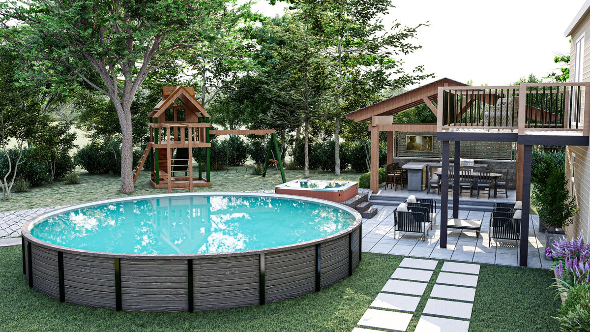 Discover the epitome of luxury in our sprawling backyard design, featuring a captivating round-shaped pool as its centerpiece. 

Explore our project - 
🌍 imranscreation.com/our-creations

For inquiries
📩 contact@imarnscreation.com
📞 +88 01774803059

#SwimmingPoolDesign