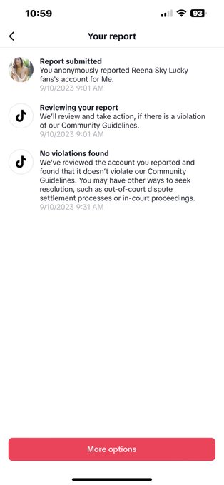 Tried reporting these two accounts that are pretending to be me, stealing and reposting all my content