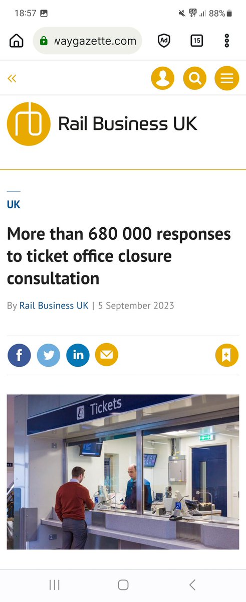 Without the help of the train station ticket office staff today my journey would have been really expensive & very stressful.

🗣 I hope the 680,000 consultation responses are listened to #SaveTicketOffices