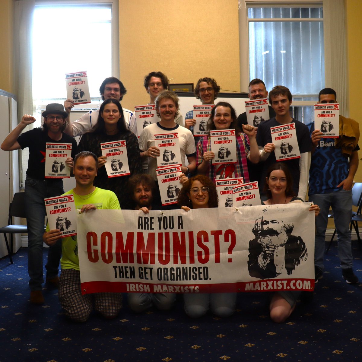Yesterday the Irish Marxists (the IMT in Ireland) took a big step forward w their first national meeting: whereas there were 2 comrades meeting on zoom a year ago, yday there were 15 comrades from Dublin, Belfast, Derry, Limerick &amp; Navan + a high political level &amp; enthusiasm.