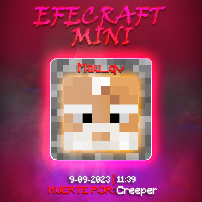 eFeCraft_SMP's tweet photo. ☠️🔥☠️🔥#58☠️🔥☠️🔥
Mau_qv Ahora es una eFe https://t.co/okum5FBmrY