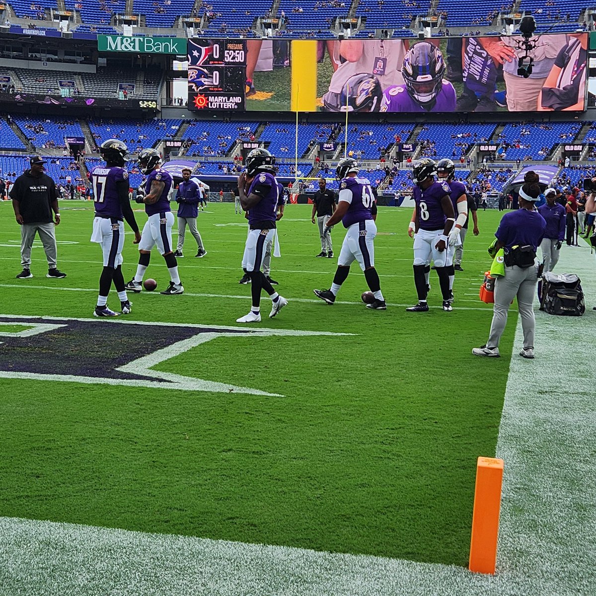 @OHHSAthletics participating in the Ravens HS pre-game combine competition for $$$. @OHHSClippers @ClippersSail #WINNER